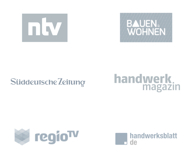 Bekannt aus n-tv, Bauen & Wohnen, Süddeutsche Zeitung, handwerk magazin, regio TV und handwerksblatt.de