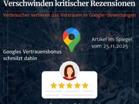 Verbraucher misstrauen Google-Bewertungen wegen verschwundener Kritik